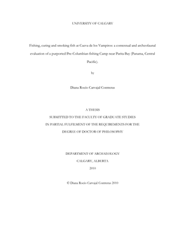 Fishing, Curing and Smoking Fish at Cueva De Los Vampiros: a Contextual and Archeofaunal Evaluation of a Purported Pre-Columbian