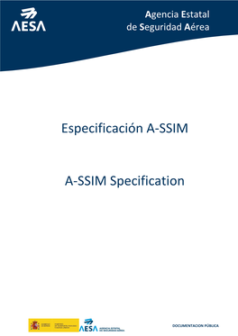 Especificación A-SSIM /A-SSIM Specification