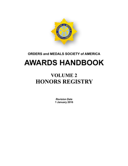 Awards Handbook