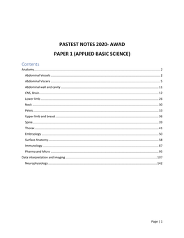 Pastest Awad Notes Paper 1 2020