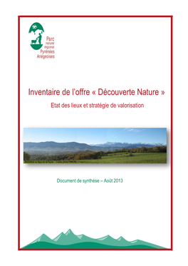 Découverte Nature » Etat Des Lieux Et Stratégie De Valorisation