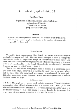 A Trivalent Graph of Girth 17