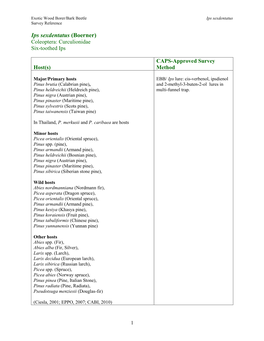 Ips Sexdentatus Survey Reference