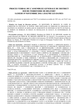 Proces Verbal De L'assemblee Generale Du