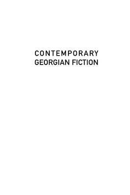 Contemporary Georgian Fiction