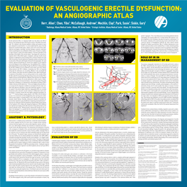 Evaluation of Vasculogenic Erectile Dysfunction