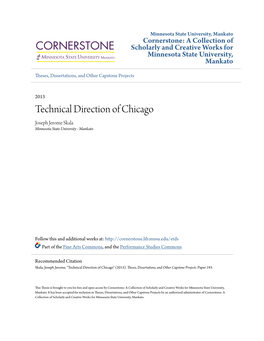 Technical Direction of Chicago Joseph Jerome Skala Minnesota State University - Mankato