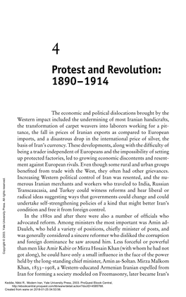 Protest and Revolution: 1890–1914
