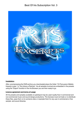 Iris Subscription Excerpt Vol3.Pages