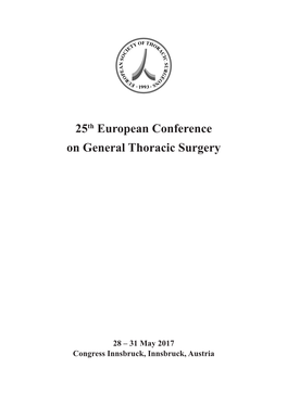 25Th European Conference on General Thoracic Surgery