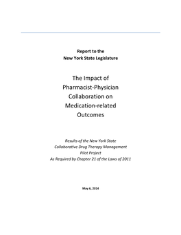 The Impact of Pharmacist-Physician Collaboration on Medication-Related Outcomes