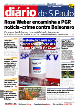 Rosa Weber Encaminha À PGR Notícia-Crime Contra Bolsonaro
