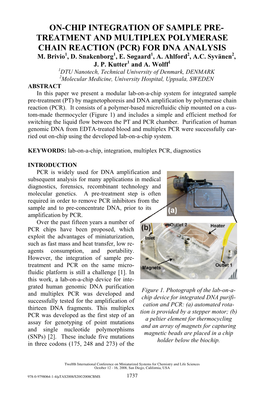 (Pcr) for Dna Analysis M