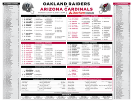 Oakland Raiders Arizona Cardinals