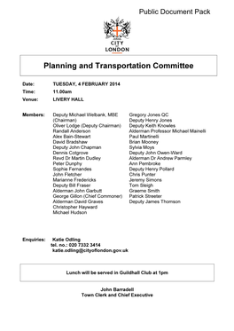 Planning and Transportation Committee