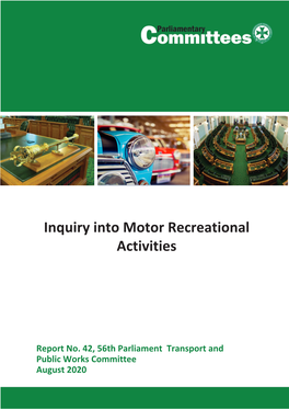 Inquiry Into Motor Recreational Activities