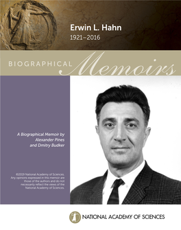 Erwin L. Hahn 1921–2016