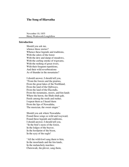 The Song of Hiawatha