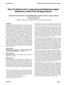 Assessing and Explaining Agent Behaviors in Real-Time Strategy Games