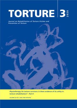 TORTURE 3 2020 Journal on Rehabilitation of Torture Victims and Prevention of Torture