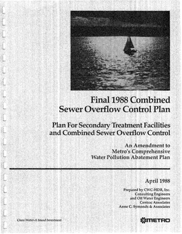 Final 1988 Combined Sewer Overflow Control Plan