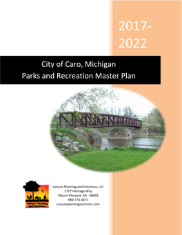 City of Caro, Michigan Parks and Recreation Master Plan