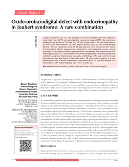 Oculo-Orofaciodigital Defect with Endocrinopathy in Joubert Syndrome: a Rare Combination