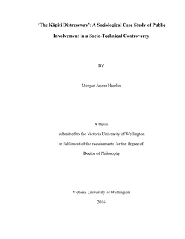 The Kāpiti Distressway’: a Sociological Case Study of Public