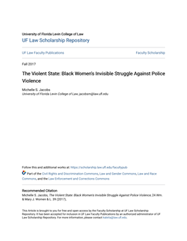 Black Women's Invisible Struggle Against Police Violence