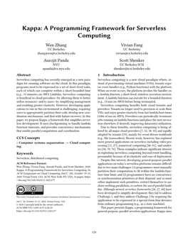 A Programming Framework for Serverless Computing
