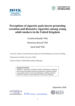 Perceptions of Cigarette Pack Inserts Promoting Cessation and Dissuasive Cigarettes Among Young Adult Smokers in the United Kingdom