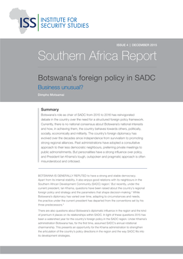 Southern Africa Report