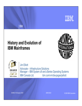 History and Evolution of IBM Mainframes