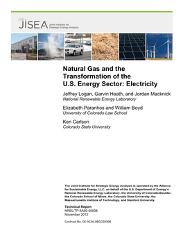 Natural Gas and the Transformation of the US Energy Sector