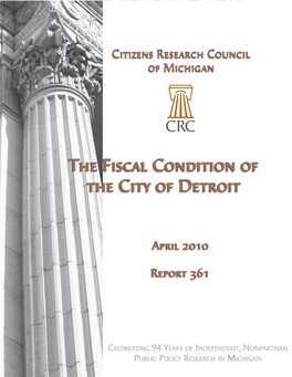 The Fiscal Condition of the City of Detroit