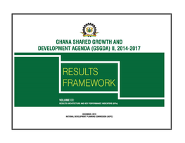 (GSGDA) II, 2014-2017 Results Framework