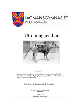 Utrotning Av Djur