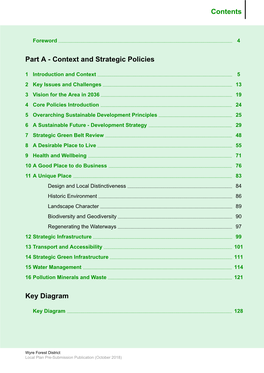 Local Plan Pre-Submission Publication (October 2018) Contents