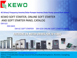 Kewo Soft Starter Catalog.Pdf