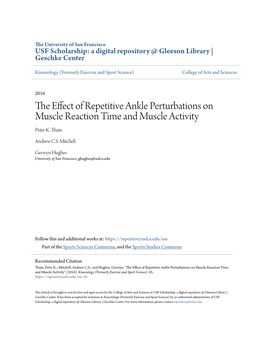 The Effect of Repetitive Ankle Perturbations on Muscle Reaction Time and Muscle Activity