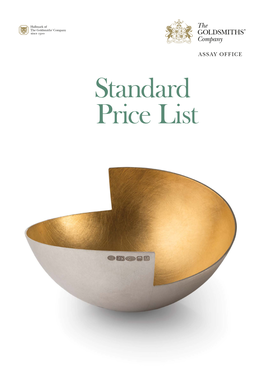 Standard Price List HALLMARKING CHARGES