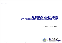 Treno Dell'avisio Una Ferrovia Per Cembra, Fiemme E Fassa