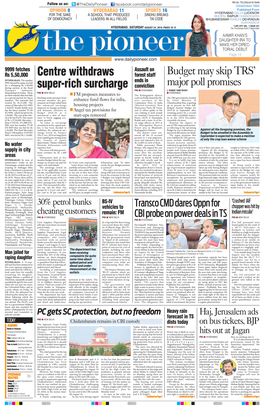 Centre Withdraws Super-Rich Surcharge