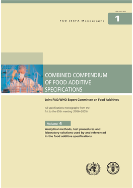 Combined Compendium of Food Additive Specifications