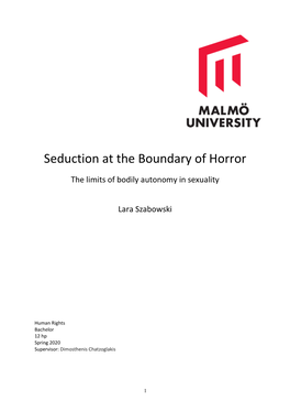 Seduction at the Boundary of Horror