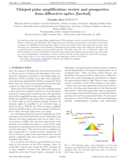 Chirped Pulse Amplification: Review and Prospective from Diffractive Optics [Invited]