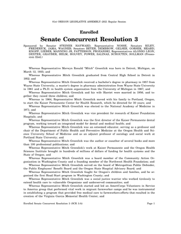 Senate Concurrent Resolution 3