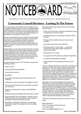Community Council Elections Looking to the Future