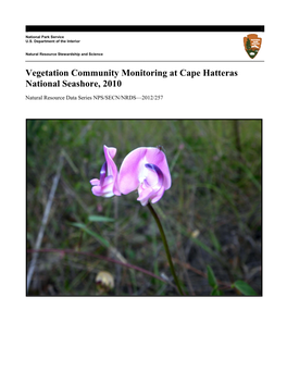 Vegetation Community Monitoring at Cape Hatteras National Seashore, 2010