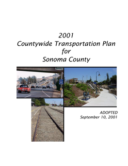 2001 Countywide Transportation Plan for Sonoma County